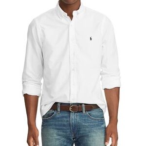 Polo Ralph Lauren Solid Garment-Dye Oxford Classic Fit Long Sleeve Woven Shirt